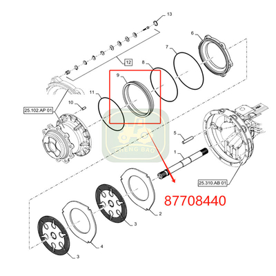 Système d'embrayage Esay Installation du piston de freinage 87708440 Pour le chargeur de remorque