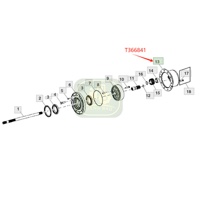 Essai d'installation de roue motrice T366841 Porteur planétaire pour