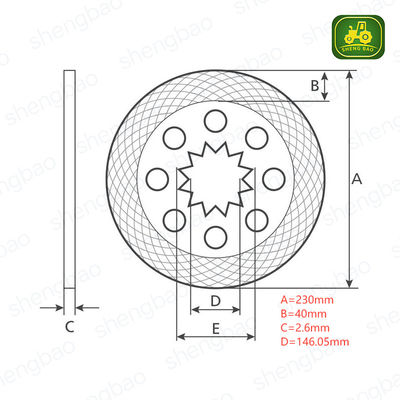 Parties de direction et de freins E6NN2N315AA Disque de frein pour tracteur