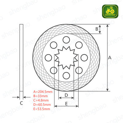 Pièces de direction et de freinage 73320440 Disque de frein pour tracteur 22 cannelures