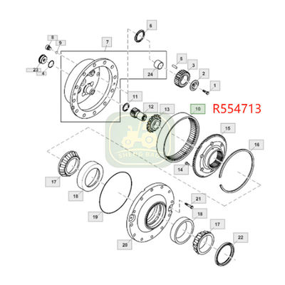 Remplacement de l'essieu avant 70T R554713