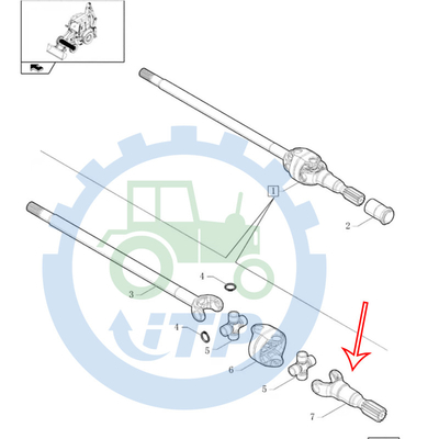 84316955 nouvel axe du POIDS 590SN de Holland Loader Parts 580SN demi