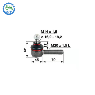 lien Rod End de 00110106 3131021R1 du cas IH pièces de tracteur 95MM