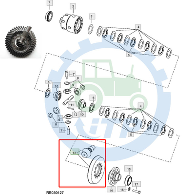 Pignon conique RE336171 11/41T pour  8100 8200 8300 8400