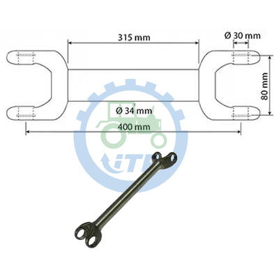 Le cas partie MX135 le demi axe 340440A1