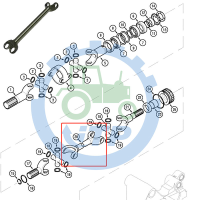 Le cas partie MX135 le demi axe 340440A1