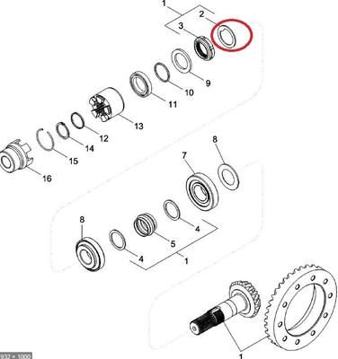 JOINT 480F des pièces IH 580 de chargeur de pelle rétro de cas de Shengbao K261065